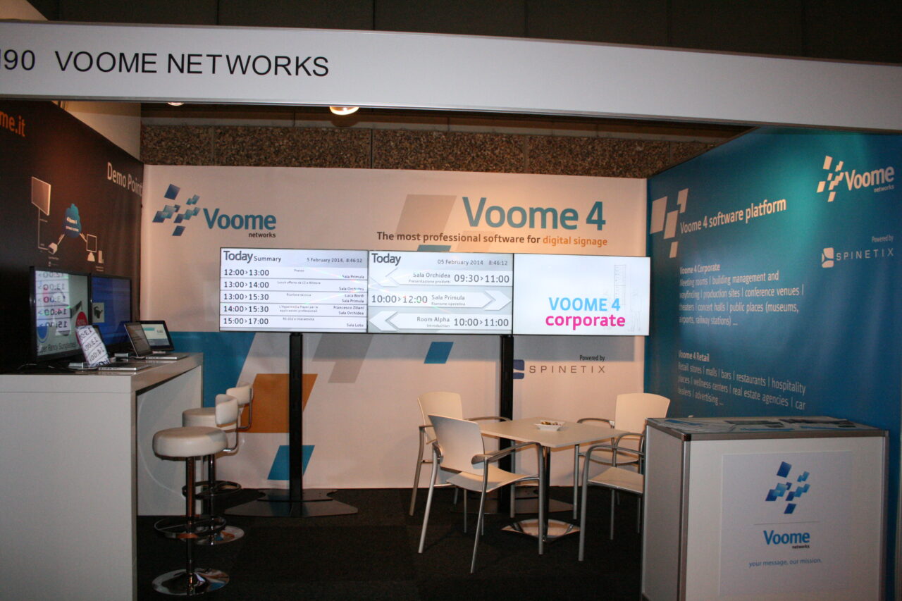 Stand d'exposition Voome 4 à l'ISE 2014
