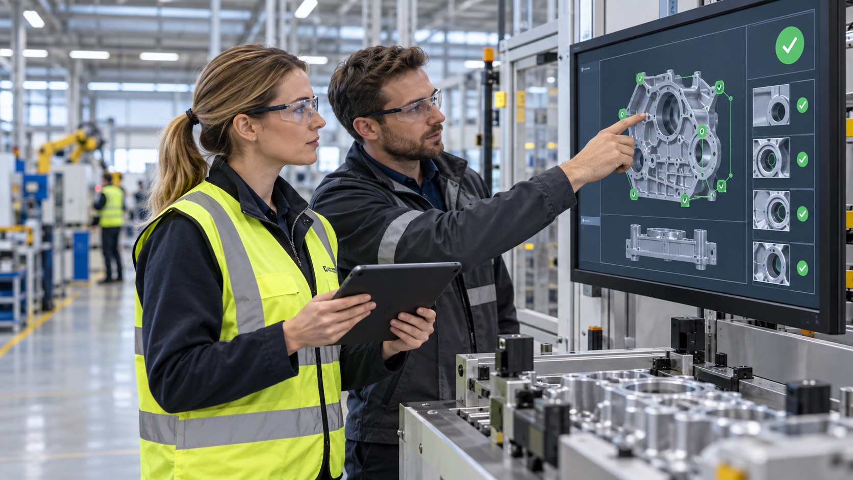 Chef de production lors d'un audit de qualité